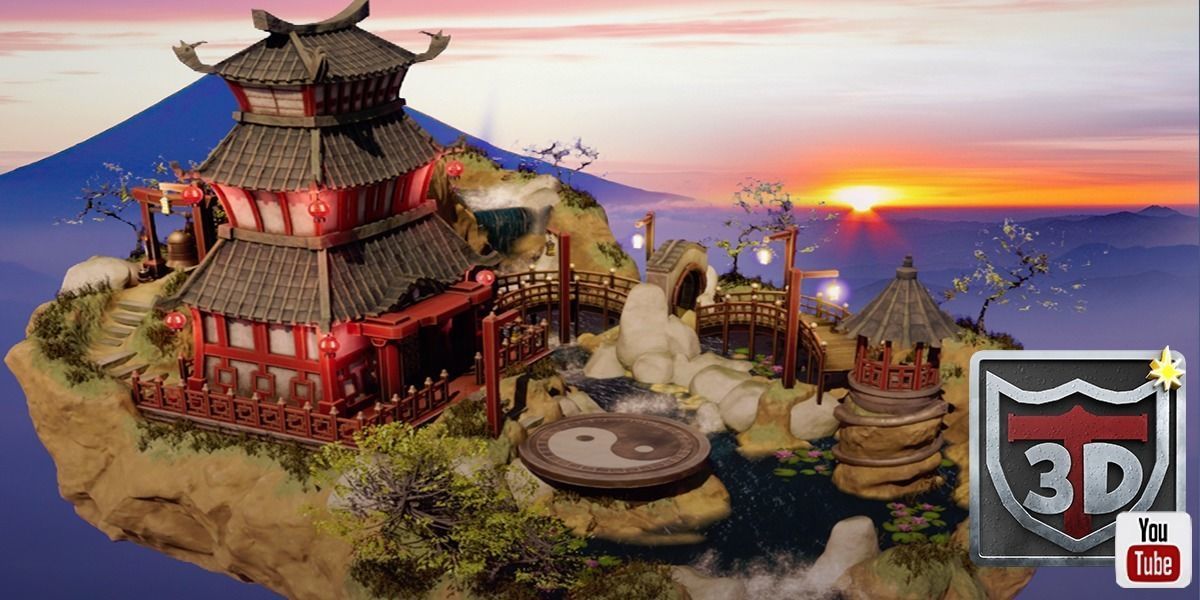 Blender 3 UE5 Oriental Imperial 3D Environment Game Design 3D model_2