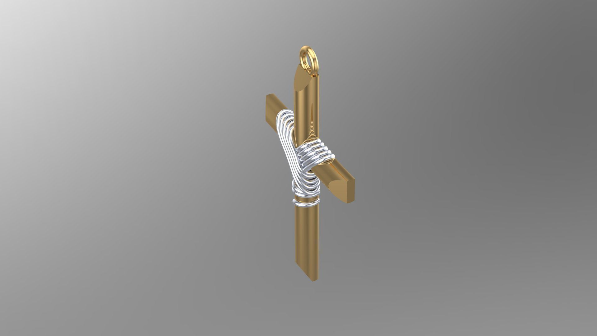 Pingente Cruz  3D print model_1