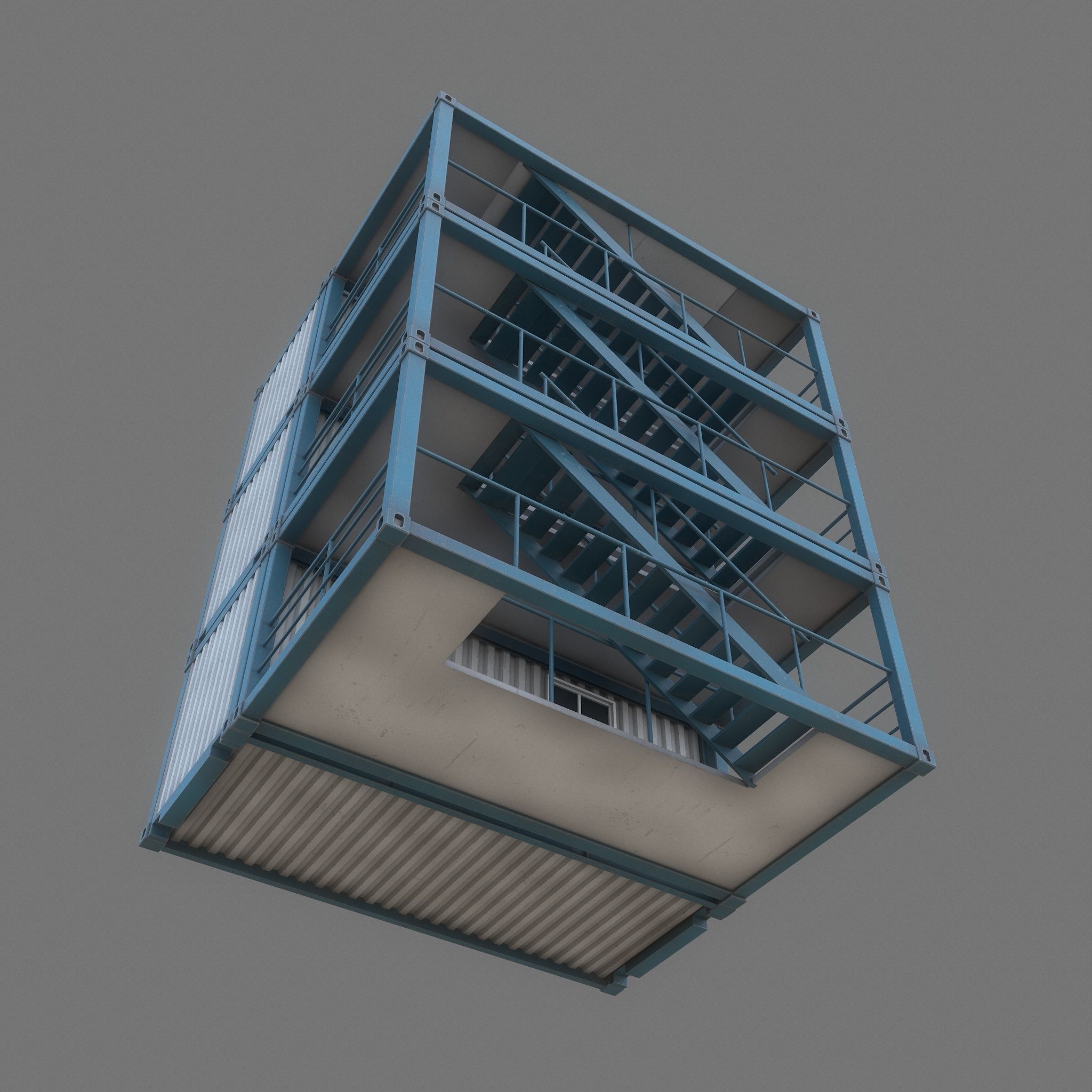 Construction Site Office Game Ready Low-poly 3D model_4