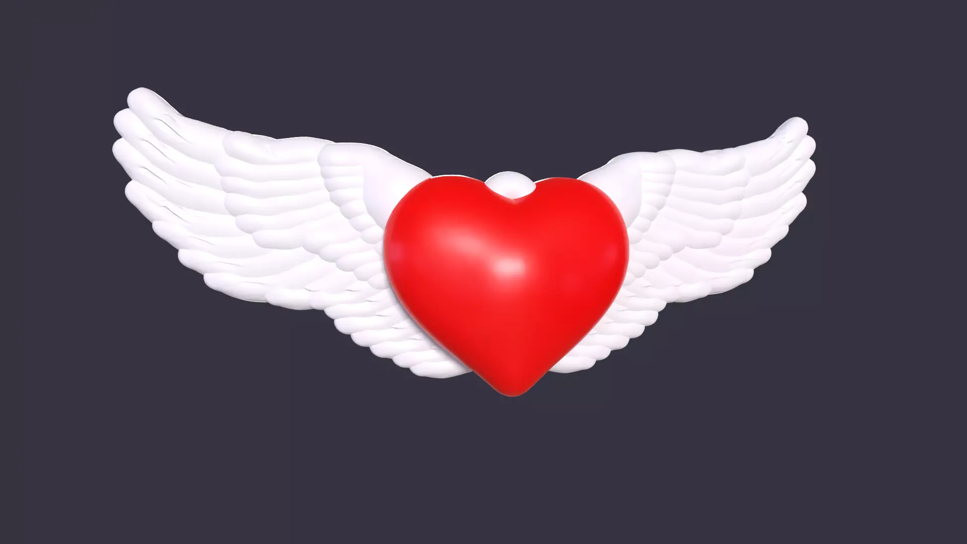 Wings Heart Free 3D model_0