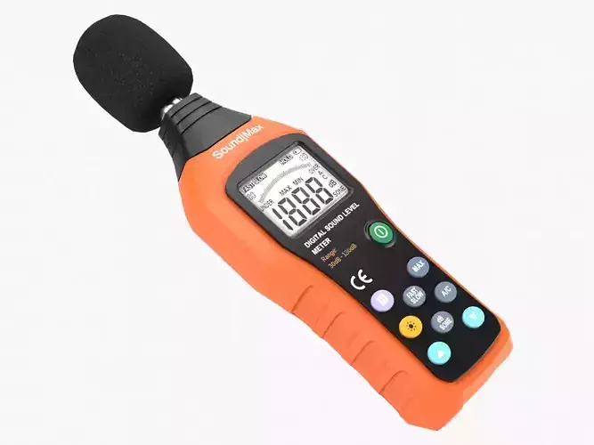 Sound Level Meter Low-poly 3D model