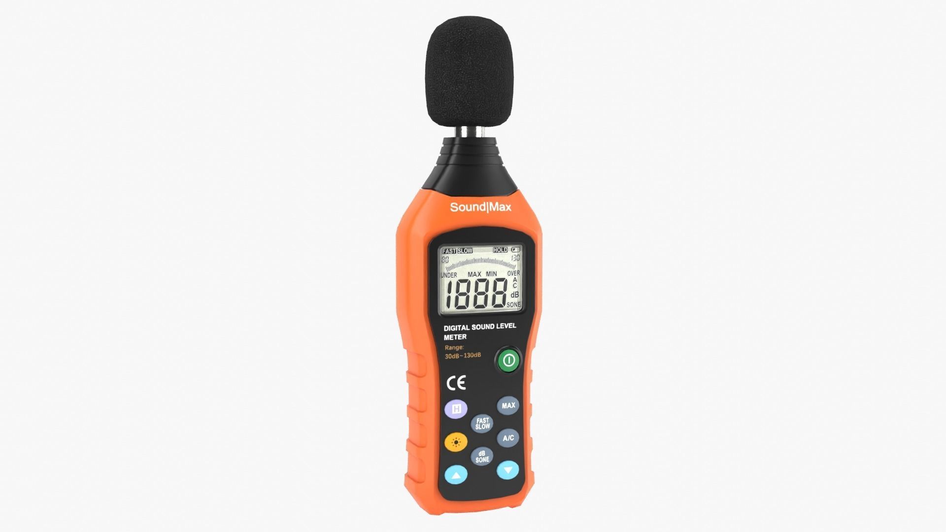 Sound Level Meter Low-poly 3D model_12