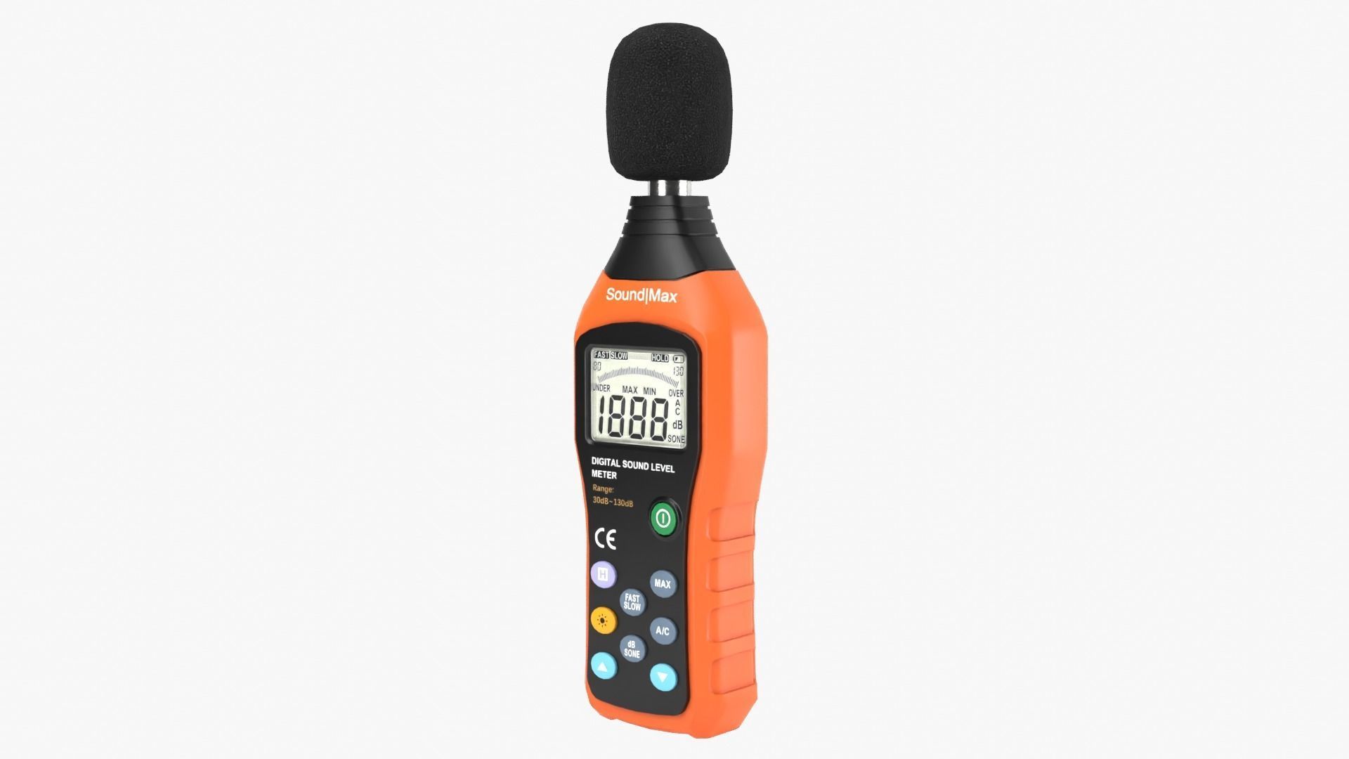 Sound Level Meter Low-poly 3D model_2