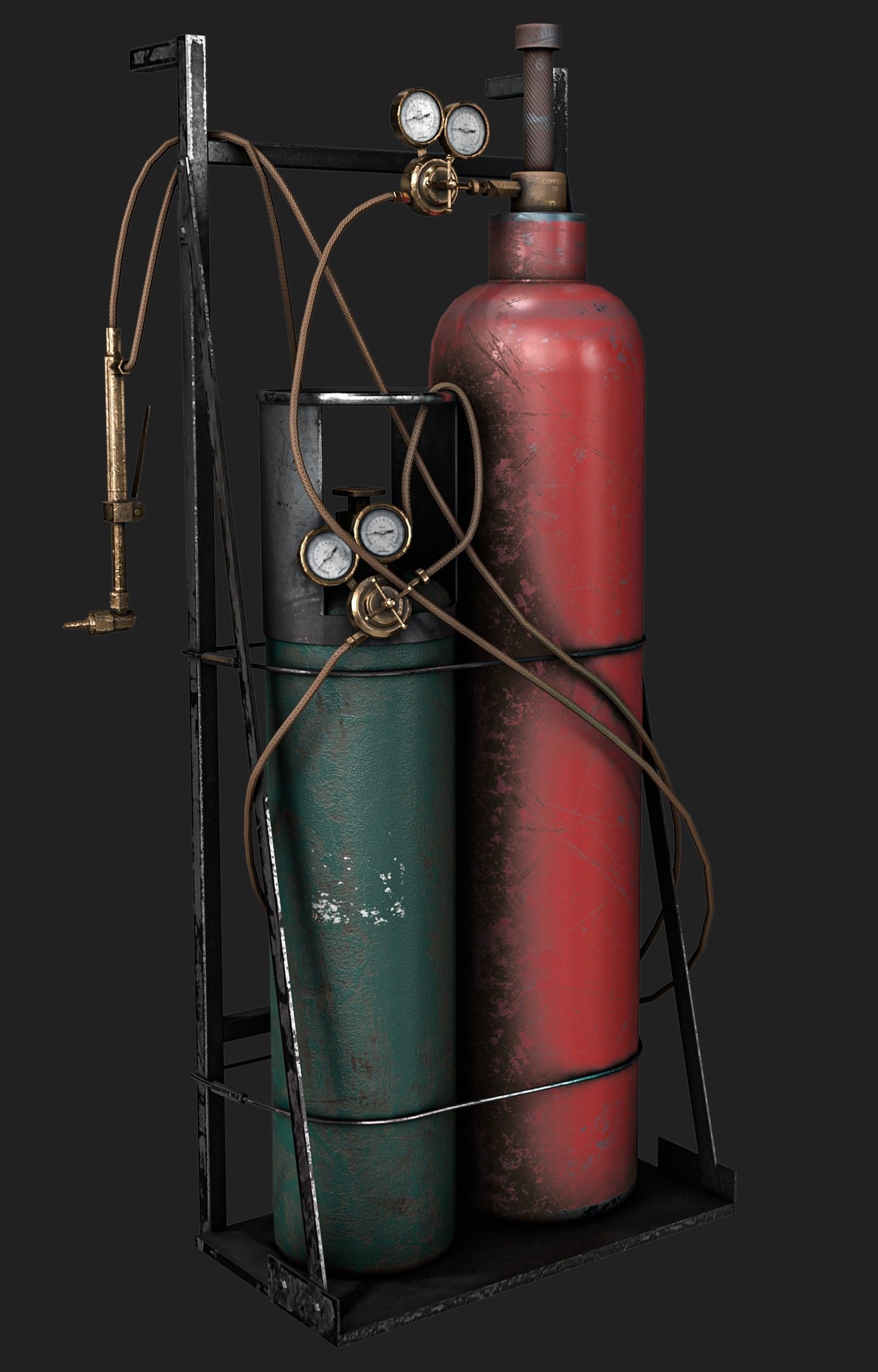 3D model Gas Tank Pack VR / AR / lowpoly CGTrader