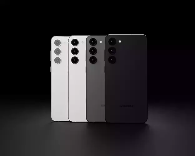 Samsung Galaxy S23 Plus in Official Design Low-poly 3D model