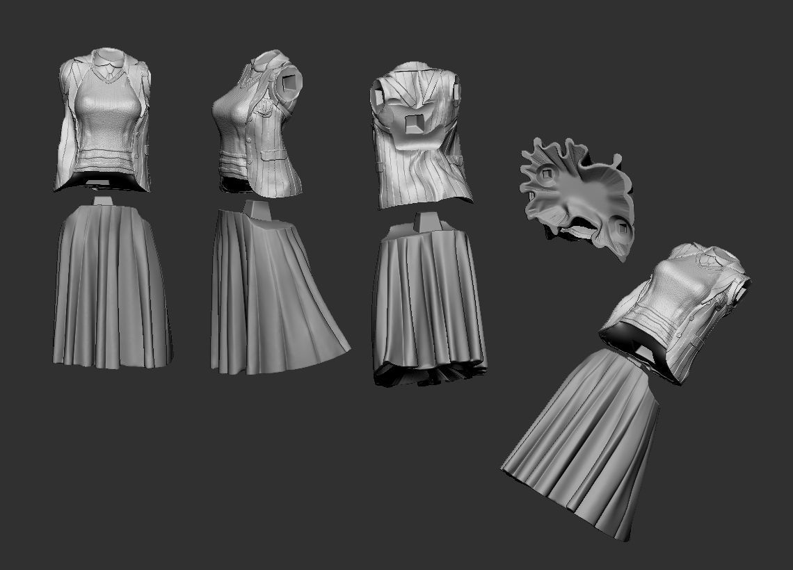 wednesday addams 3D print model_8