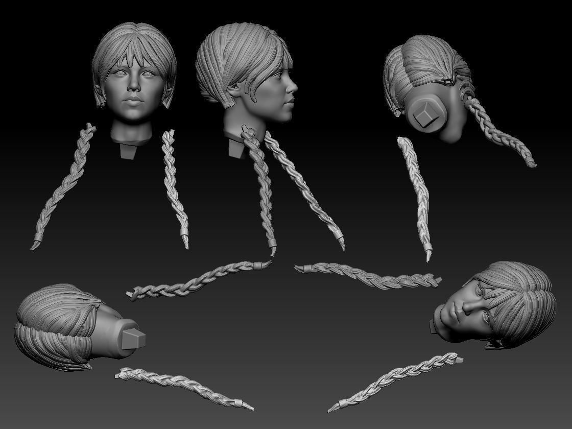 wednesday addams 3D print model_11