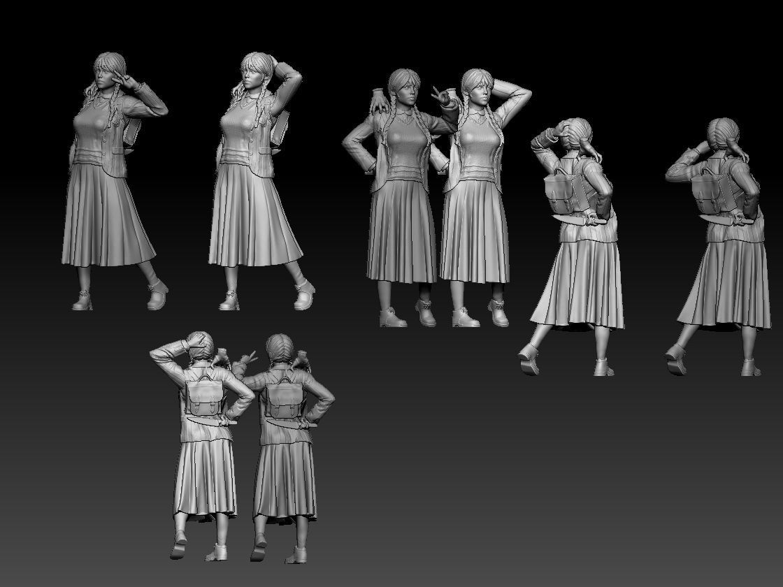 wednesday addams 3D print model_7