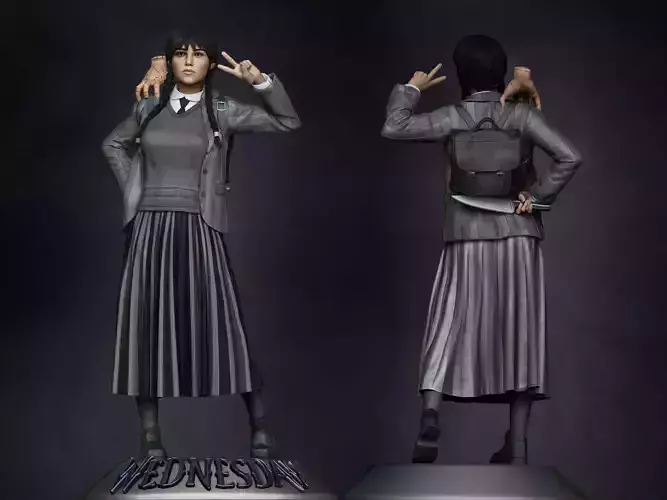 wednesday addams 3D print model