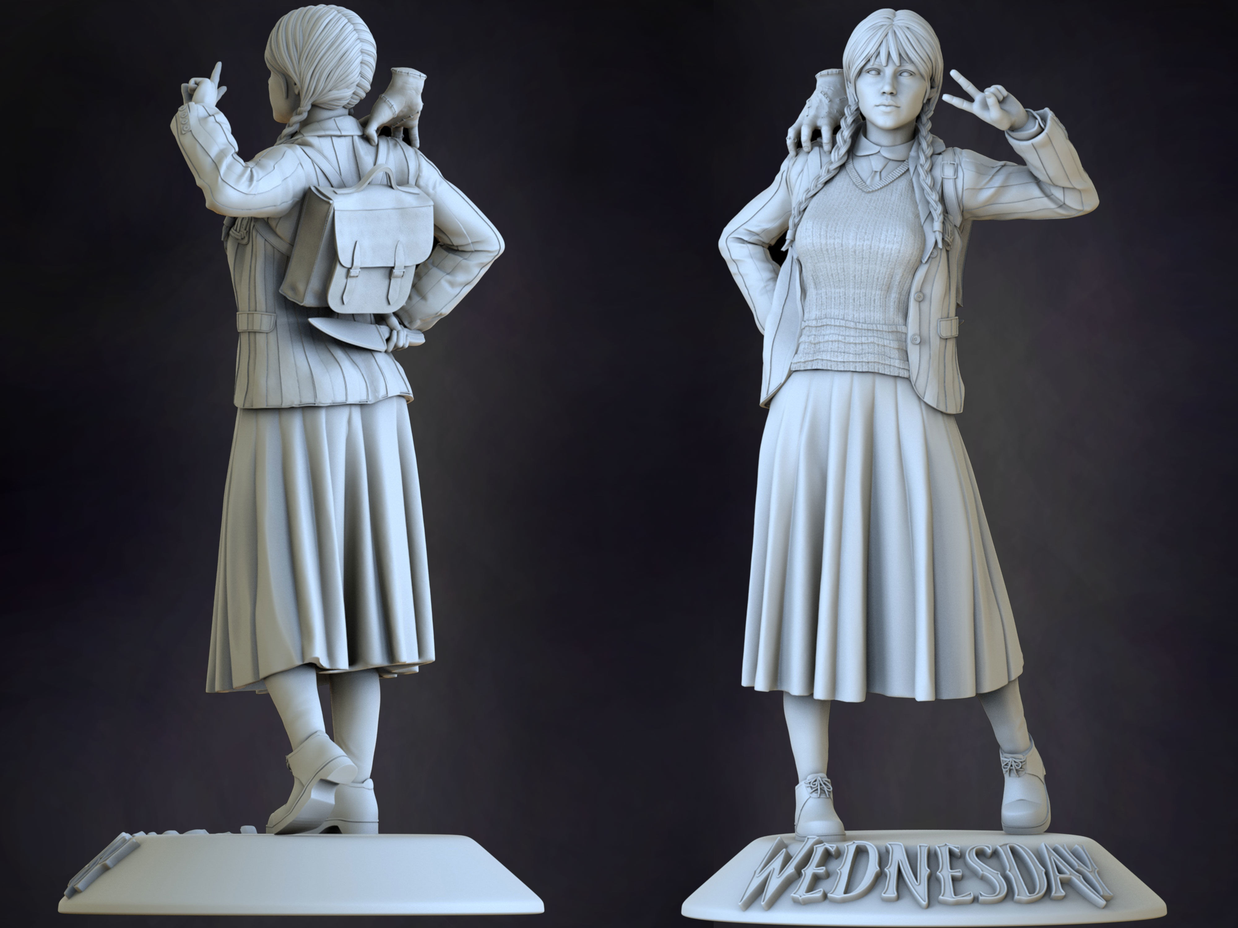 wednesday addams 3D print model_5