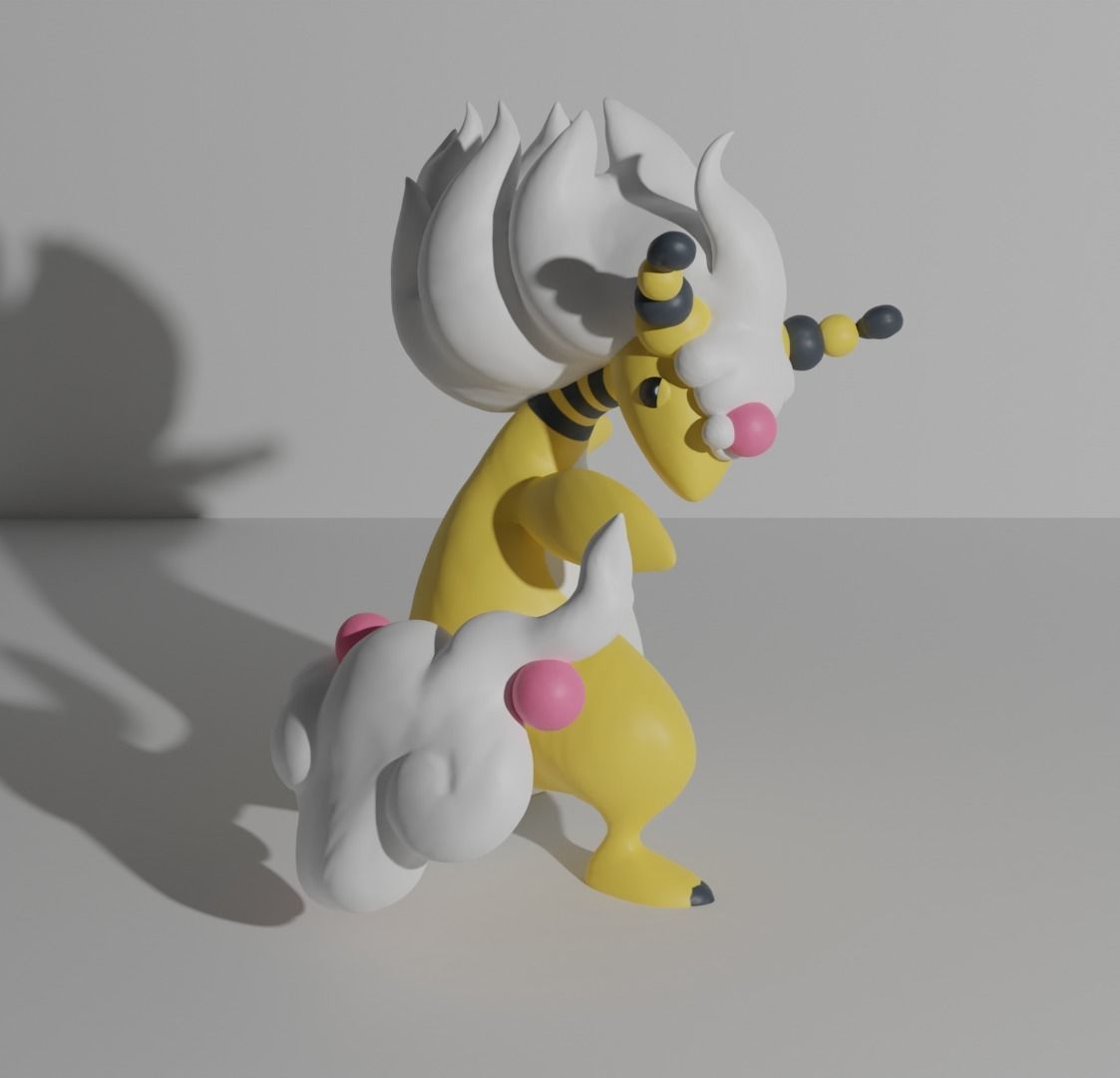 Mareep Flaaffy Ampharos and Mega Ampharos 3D print model 3D print model_14