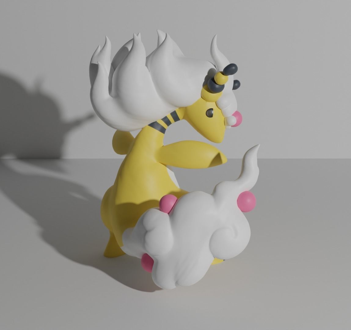 Mareep Flaaffy Ampharos and Mega Ampharos 3D print model 3D print model_13