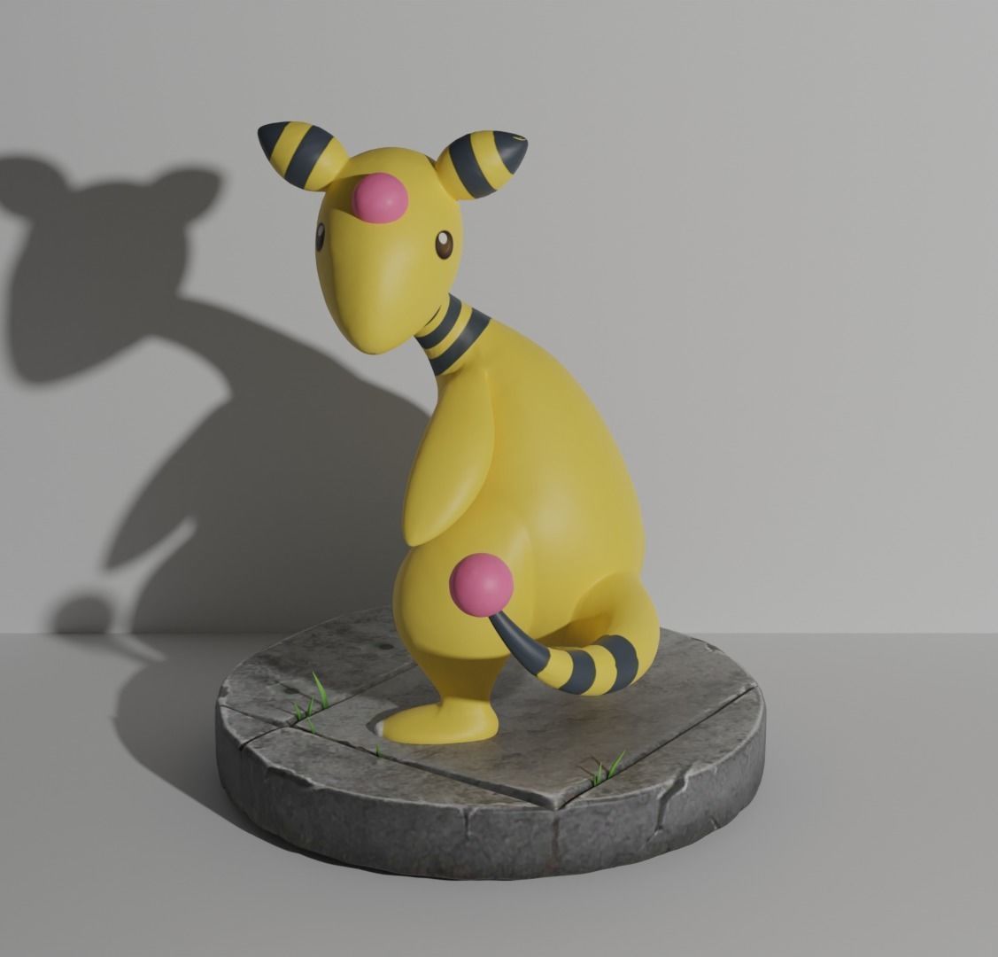Mareep Flaaffy Ampharos and Mega Ampharos 3D print model 3D print model_10