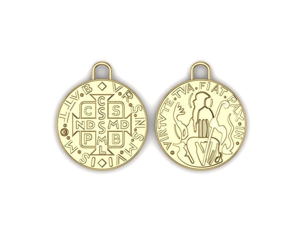 Saint Benedict Medal 3D print model_2