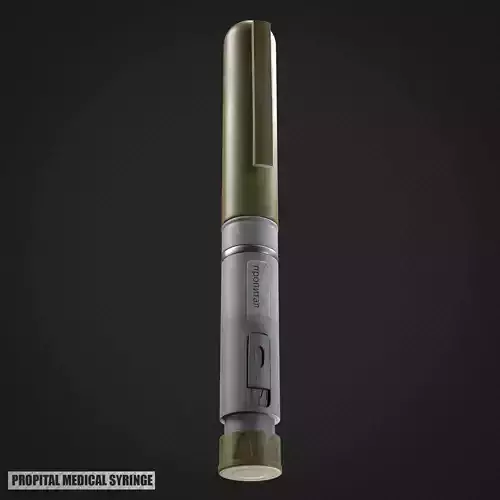 Propital medical syringe - OpenSubdiv-Ready - 4K Text - Easy rig Low-poly 3D model