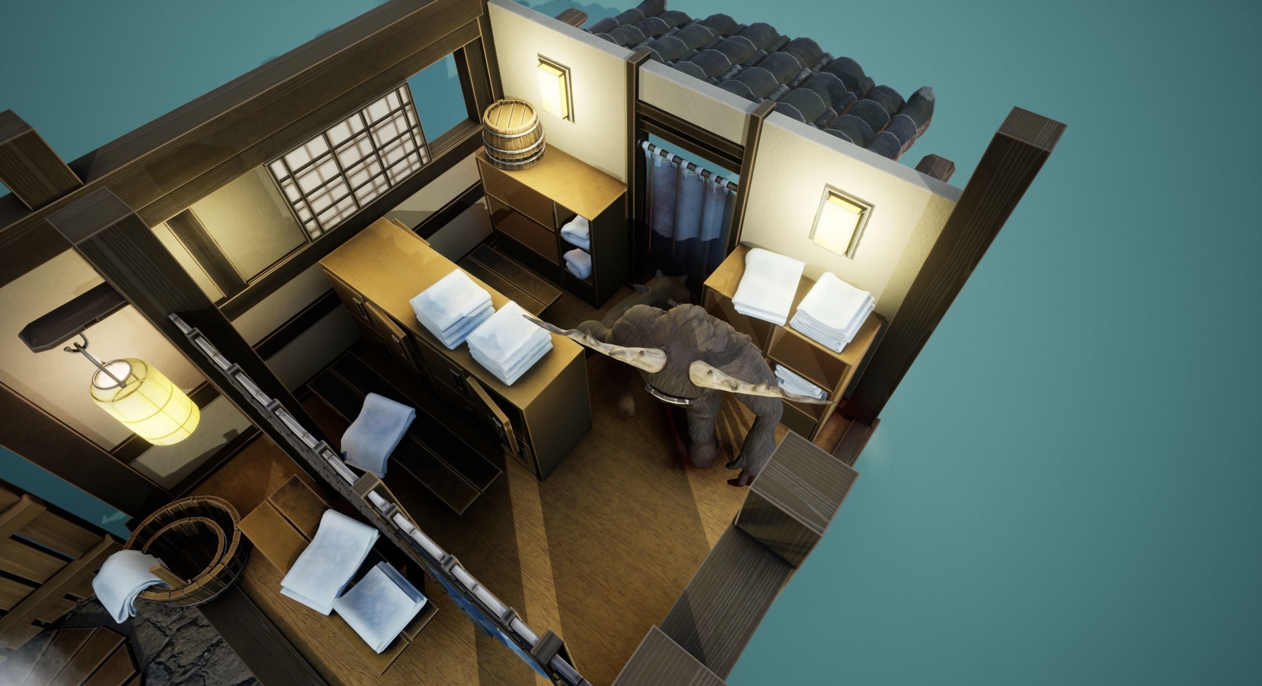 Blender to UE5 Stylized Monster Hot spring  Environment  Game 3D model_8