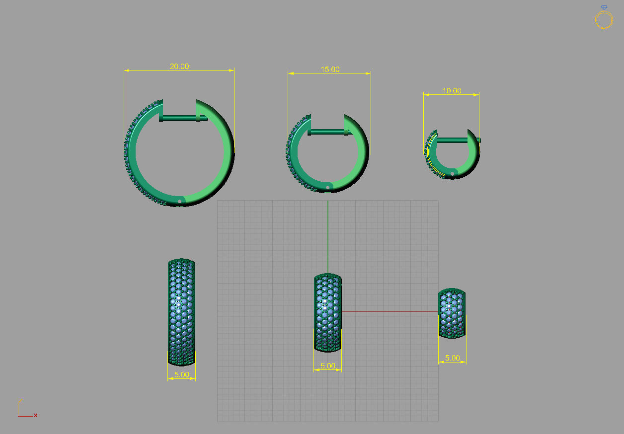 Kit argolas 3D print model_2