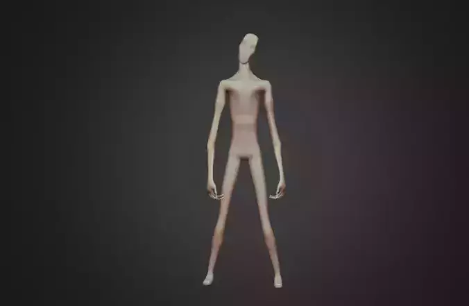 Slender Man Base Model Low-poly 3D model
