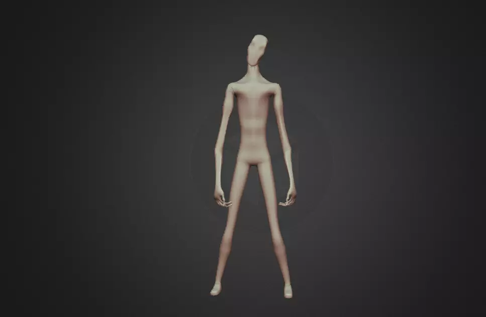 Slender Man Base Model Low-poly 3D model_0