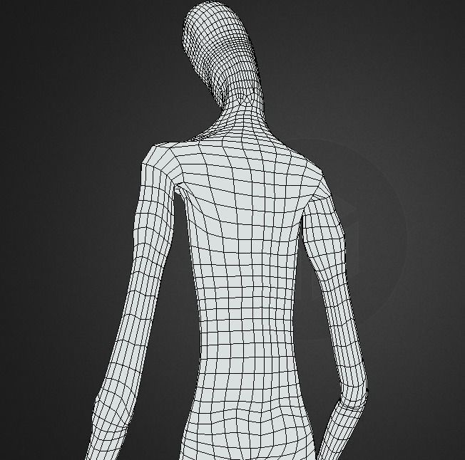 Slender Man Base Model Low-poly 3D model_8