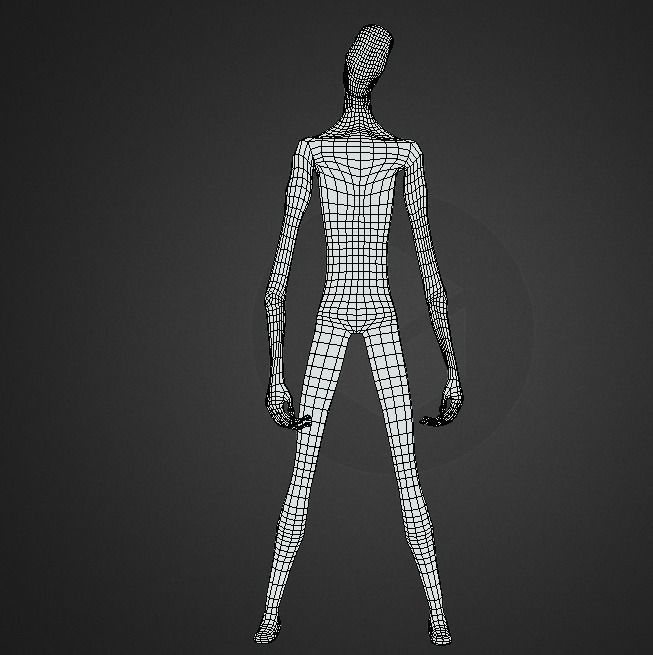 Slender Man Base Model Low-poly 3D model_3