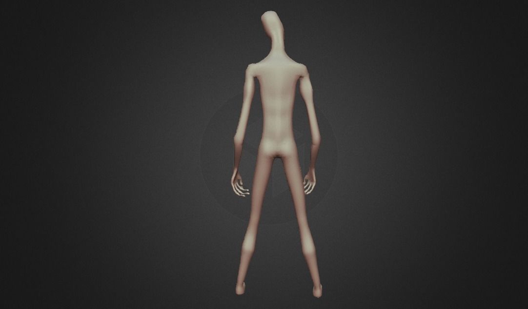 Slender Man Base Model Low-poly 3D model_2