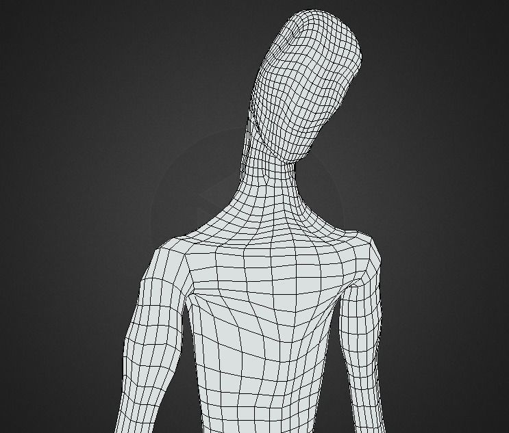 Slender Man Base Model Low-poly 3D model_5