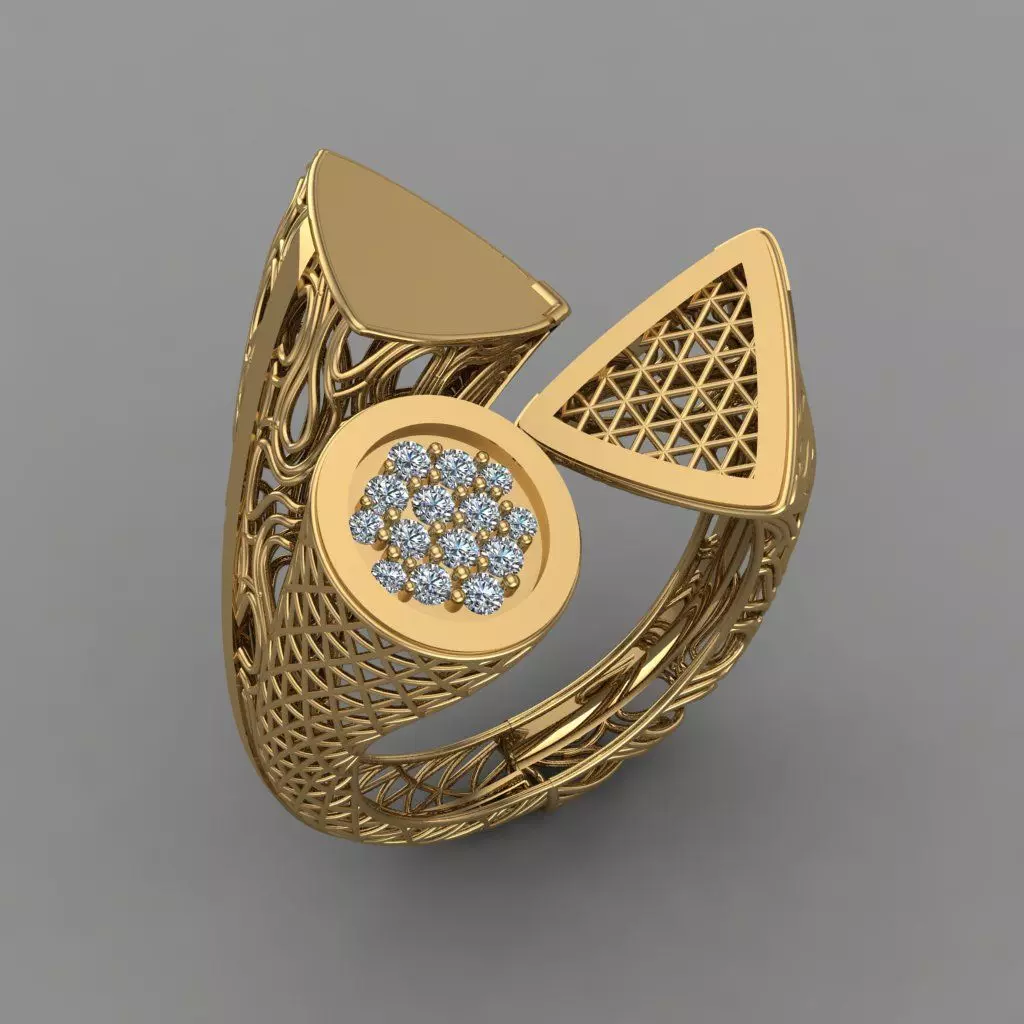 Unique Turkish Ring for Womens 3D Print Model 3D print model_0