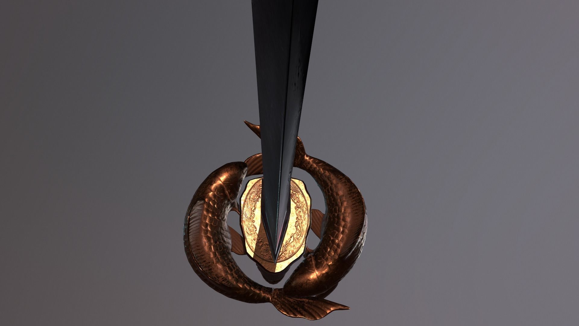 Katana Low-poly 3D model_4