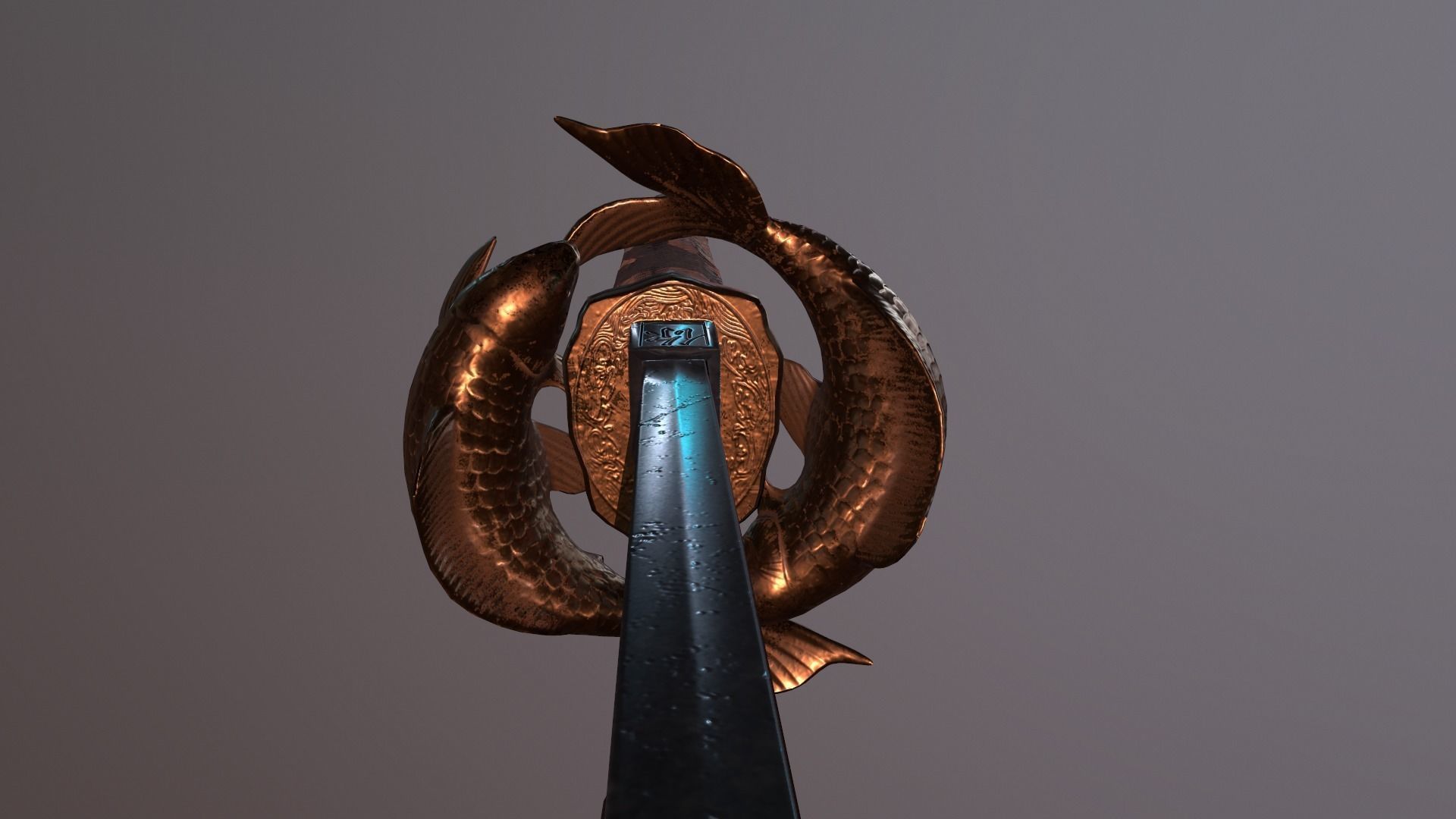 Katana Low-poly 3D model_3