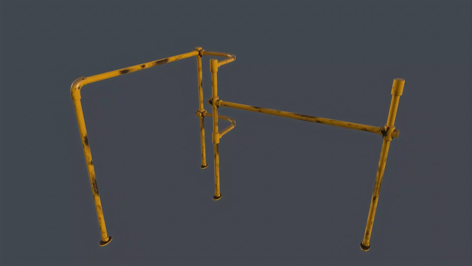 Modular Handrails 3D Model Low-poly 3D model