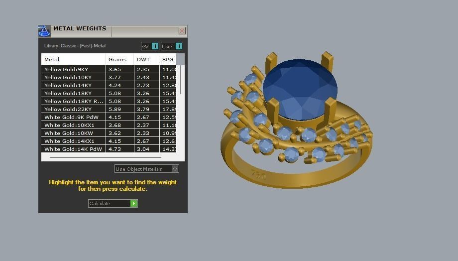 ring with diamond leaves 3D print model_9