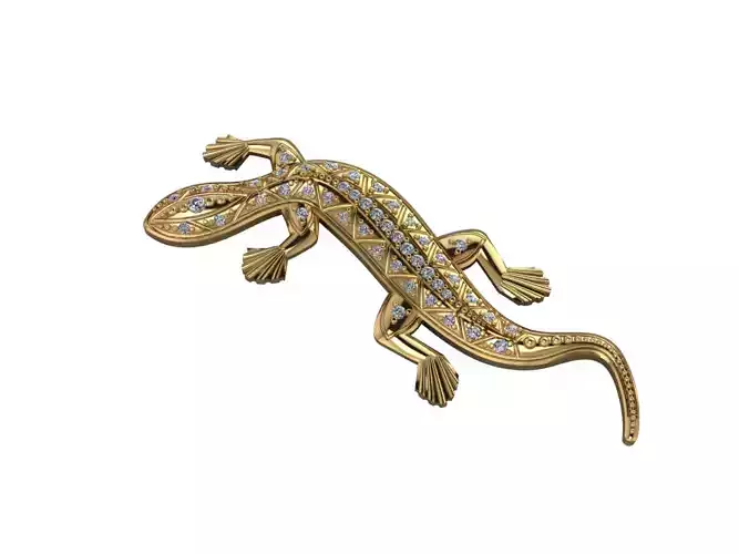  gecko earring 3D print model