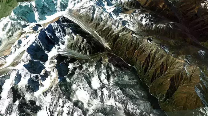 Mountain landscape The Kabardino Balkarian Alpine Reserve