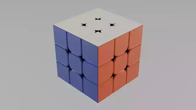 Rubiks Cube Low polly Game ready