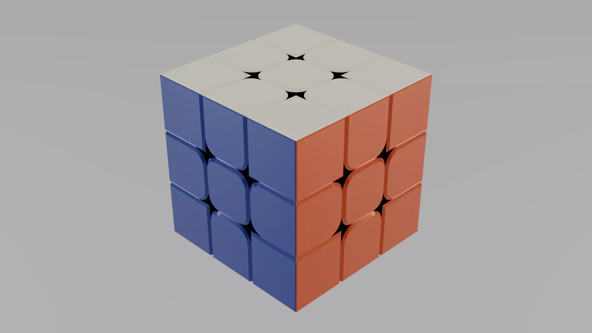 Rubiks Cube Low polly Game ready Free low-poly 3D model