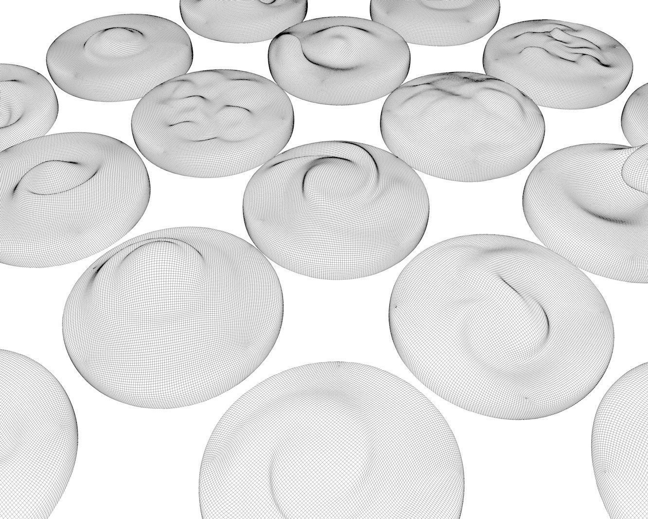 21 Cream Shapes Pack Low-poly 3D model_10