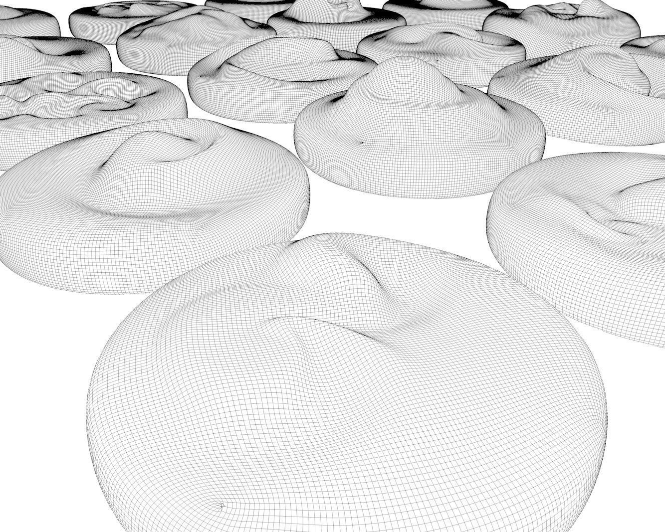 21 Cream Shapes Pack Low-poly 3D model_11