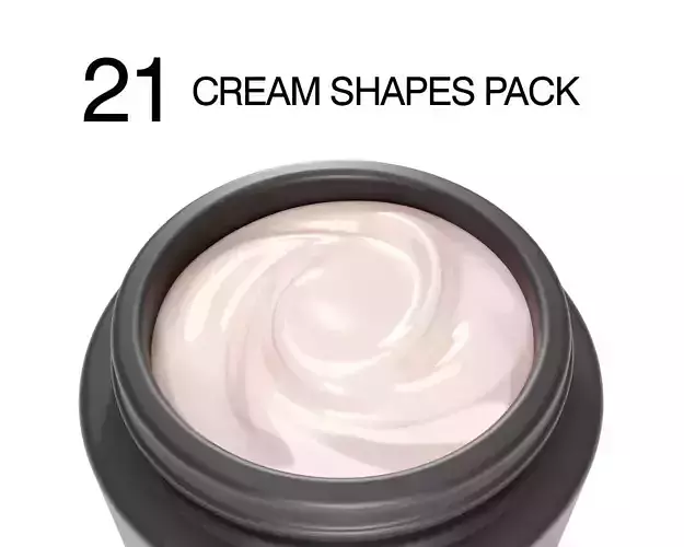 21 Cream Shapes Pack