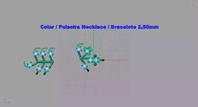 COlar Pulseira 2 50mm 3D print model