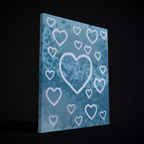 Blue Hearts Painting 
