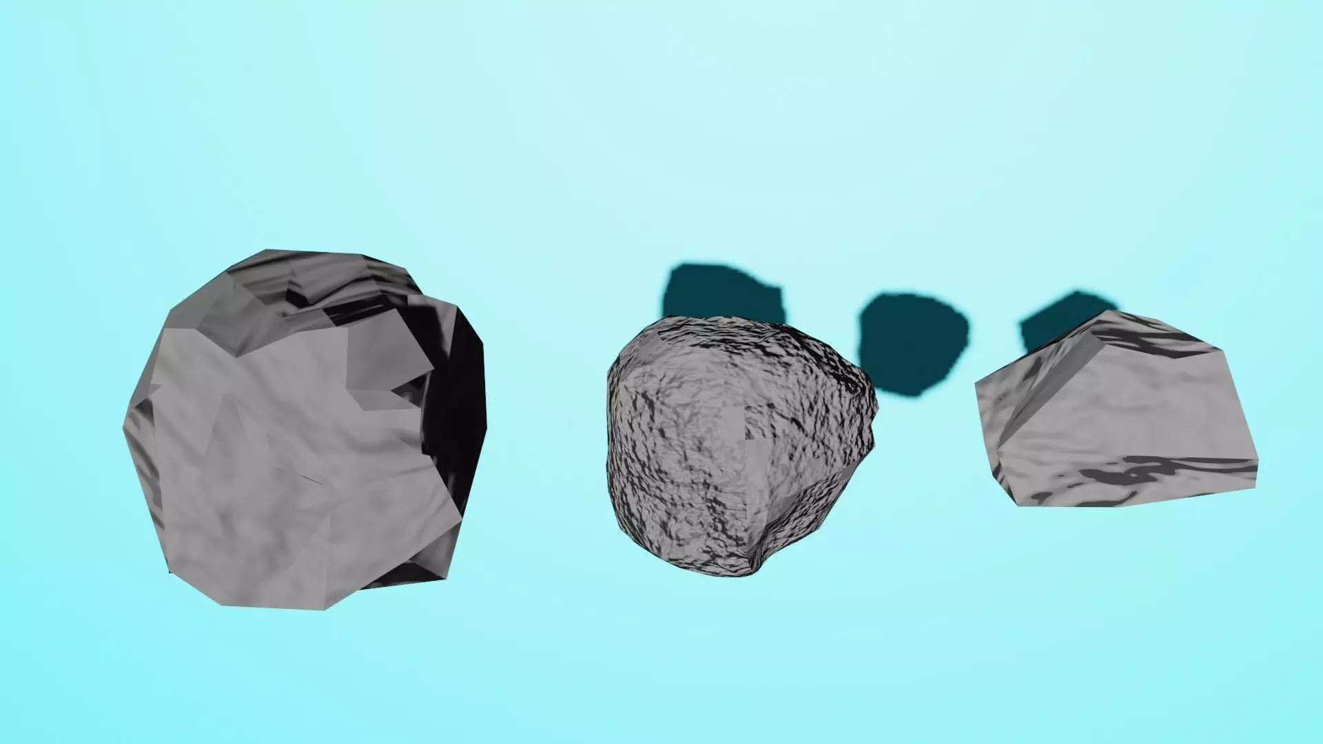 low-poly rocks three Low-poly 3D model_0