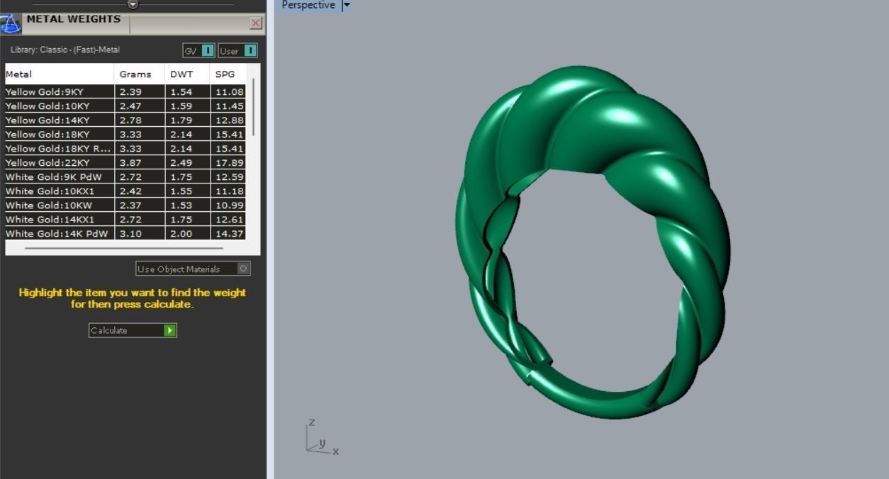 twisted Ring R 198 3D print model_5