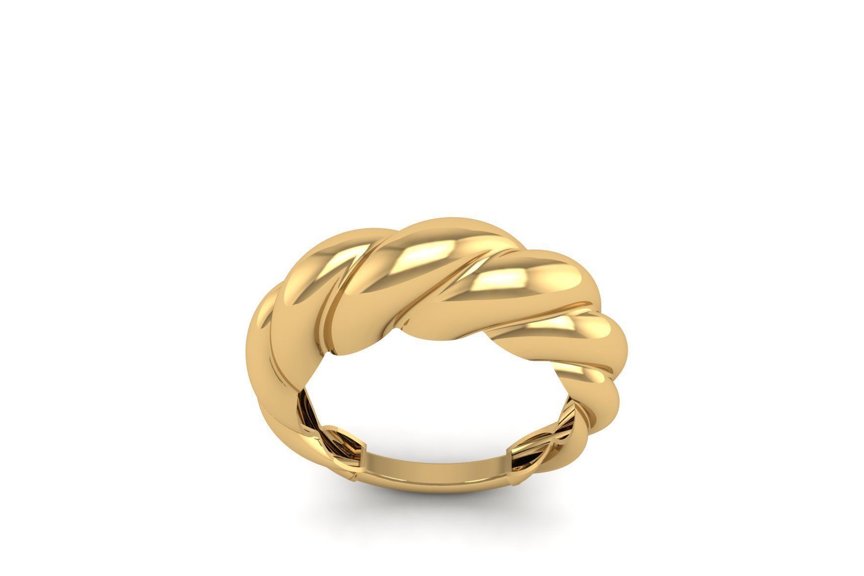 twisted Ring R 198 3D print model_1