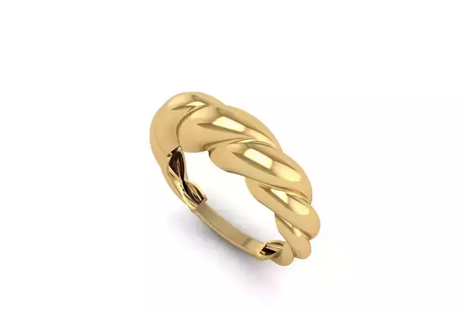 twisted Ring R 198 3D print model