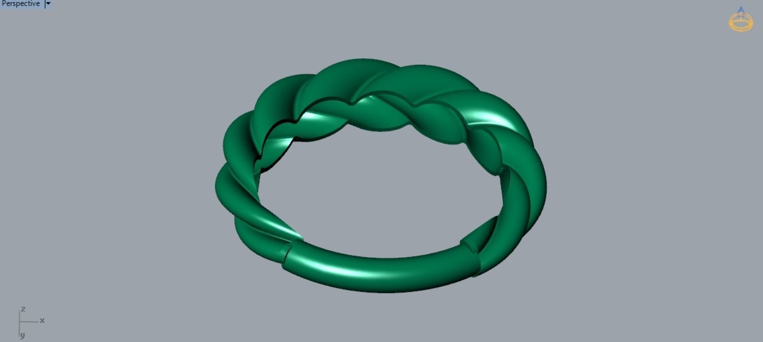 twisted Ring R 198 3D print model_6
