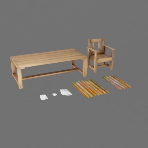 Farm prop pack - stylized Low-poly 3D model_66