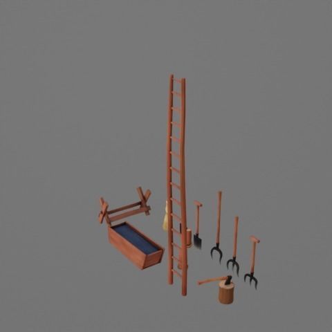 Farm prop pack - stylized Low-poly 3D model_113