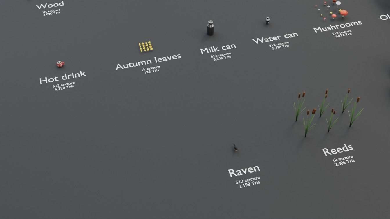 Farm prop pack - stylized Low-poly 3D model_6