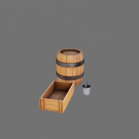 Farm prop pack - stylized Low-poly 3D model_106